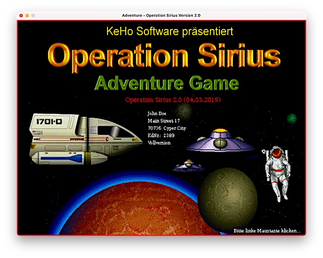 Archive Achim Kern - Hollywood game adventure Operation Sirius